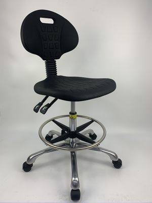 Dust Free Laboratory Ergonomic Esd Pu Leather Swivel Chair Rotating Esd Chair With Armrest
