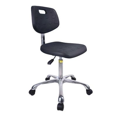 Adjustable ESD PU Leather Chair Industrial Polished Finish Lab Stools With Backsc