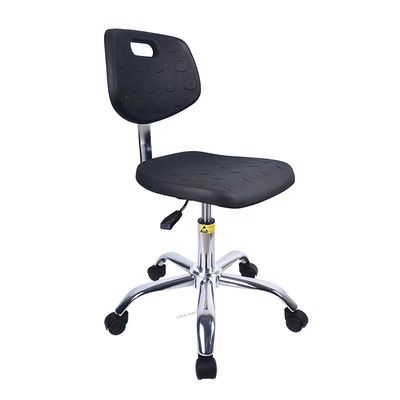 Adjustable ESD PU Leather Chair Industrial Polished Finish Lab Stools With Backsc
