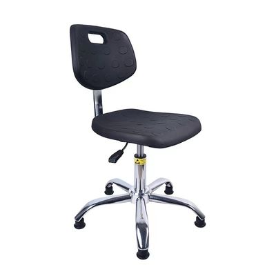 Adjustable ESD PU Leather Chair Industrial Polished Finish Lab Stools With Backsc