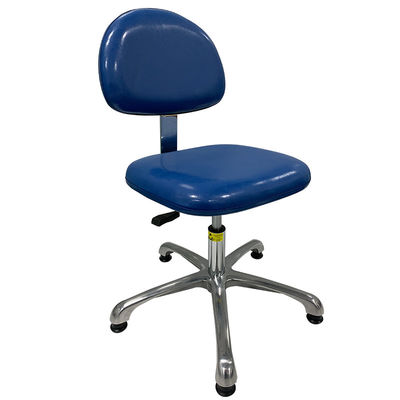 Adjustable PU Leather Chairs Clean Room Office Fabric ESD Safe Lab Chairs