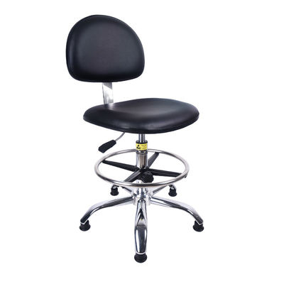 Clean Rooms Blue  Adjustable Height Lab Stool Laboratories Ergonomic Esd Chairs With Backrest