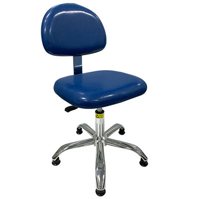 Clean Rooms Blue  Adjustable Height Lab Stool Laboratories Ergonomic Esd Chairs With Backrest