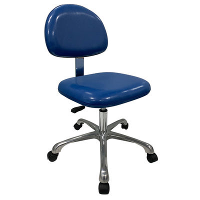 Clean Rooms Blue  Adjustable Height Lab Stool Laboratories Ergonomic Esd Chairs With Backrest