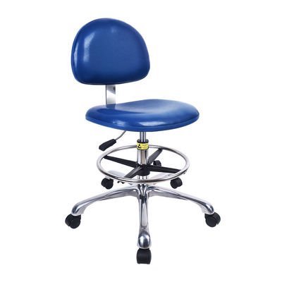 Lab And Industry PU Leather Chairs With Adjustable Backrest And ESD Protection