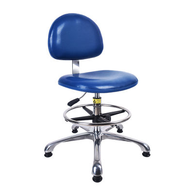 Lab And Industry PU Leather Chairs With Adjustable Backrest And ESD Protection