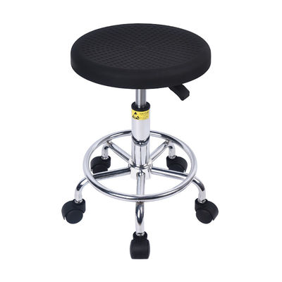 Industrial Pu Soft Lab Swivel Laboratory Lift Esd Safe Chairs With Chrome Footrest