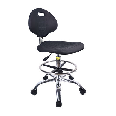 Dust Free Laboratory Ergonomic Esd Pu Leather Swivel Chair Rotating Esd Chair With Armrest