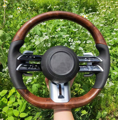 Ergonomic Round PU Steering Wheel Race Wheel For Car Modification Production
