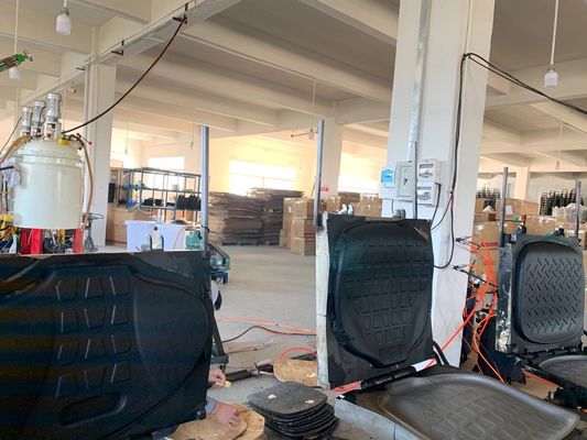 Self Skinning Adjustable Lab Stool Polyurethane Foam Esd Chairs With Wheels Armrest